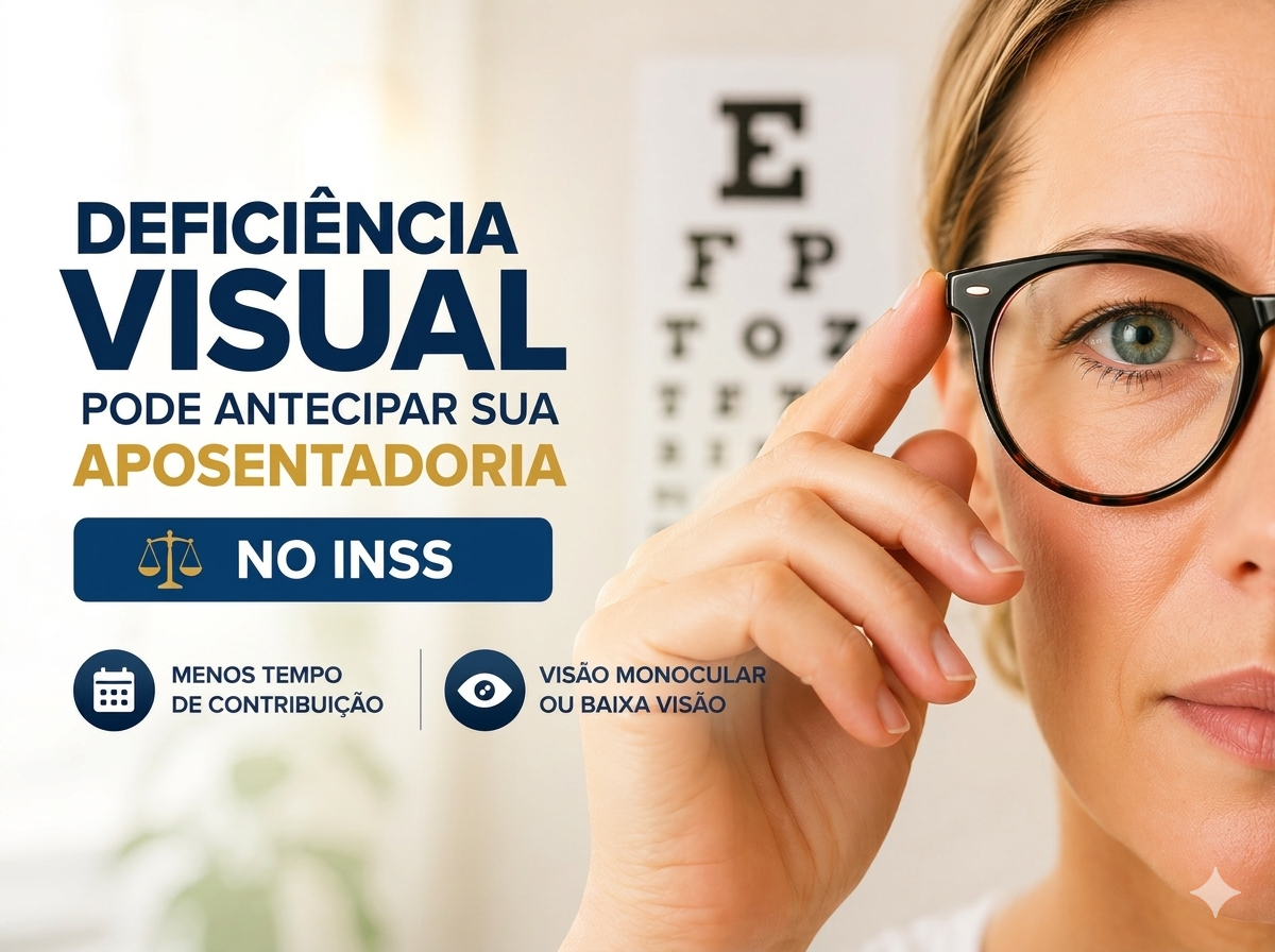 Deficiência visual pode antecipar sua aposentadoria no INSS